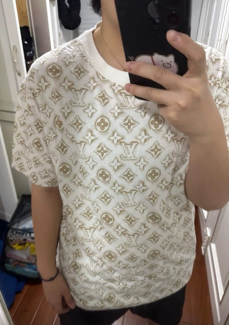 Louis Vuitton Brown Printed Short Sleeve Shirt from Italy - dmc Size US XL / EU 56 / 4 - 1 Thumbnail