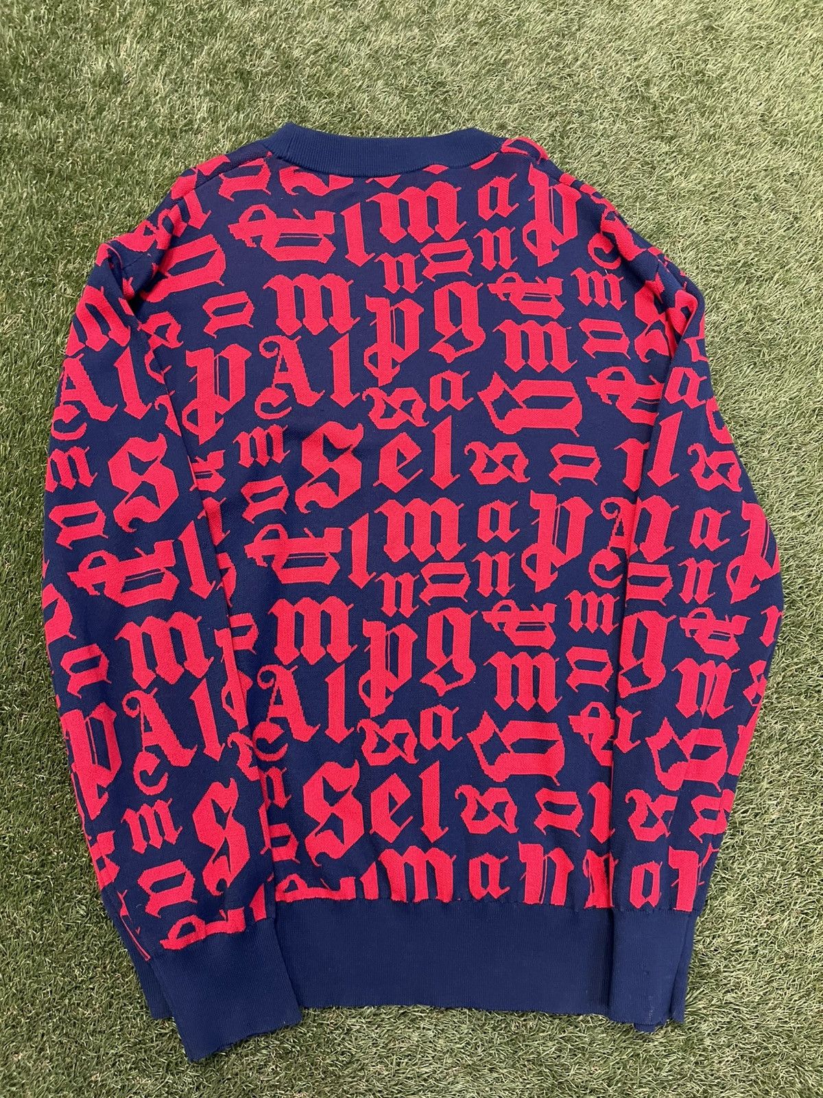 Palm Angels Size XXL - Palm Angels Monogram Crewneck Red/Blue Size US XXL / EU 58 / 5 - 5 Thumbnail