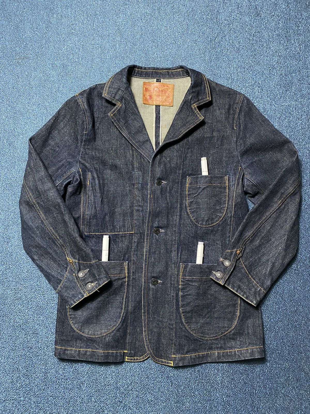 Studio D'Artisan Studio D’Artisan - D4402 Denim Tailored Jacket Size US XXS / EU 40 - 3 Thumbnail