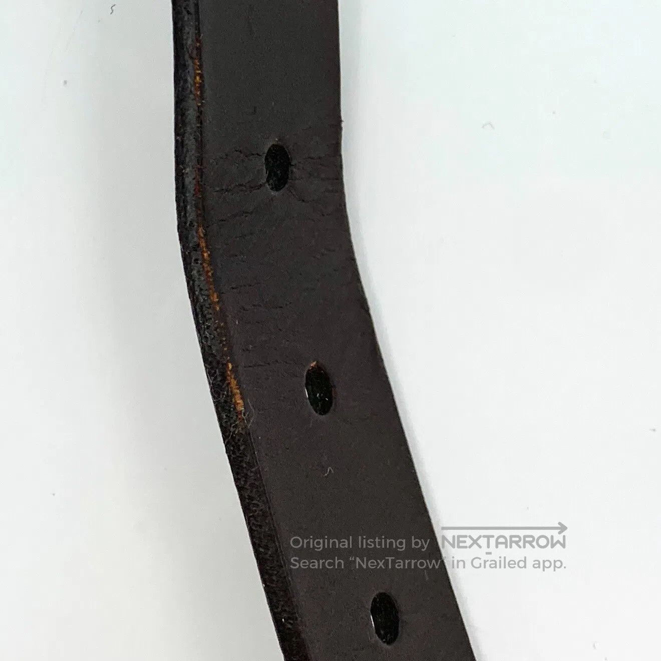 Gucci Guicci Dark Brown Knuckle Smooth Buckle Belt| Size ONE SIZE - 7 Thumbnail