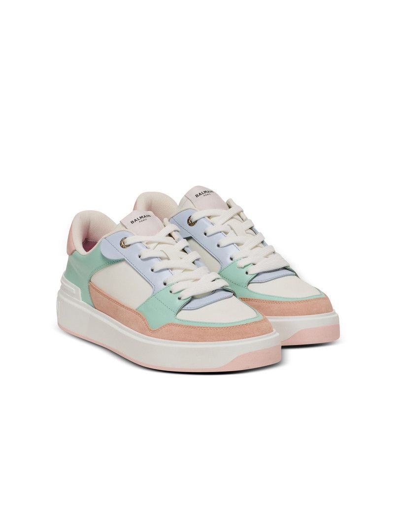 Balmain o1s1wg111225 B-Court Panelled Sneakers in Multicolor Size US 5 / IT 35 - 2 Thumbnail