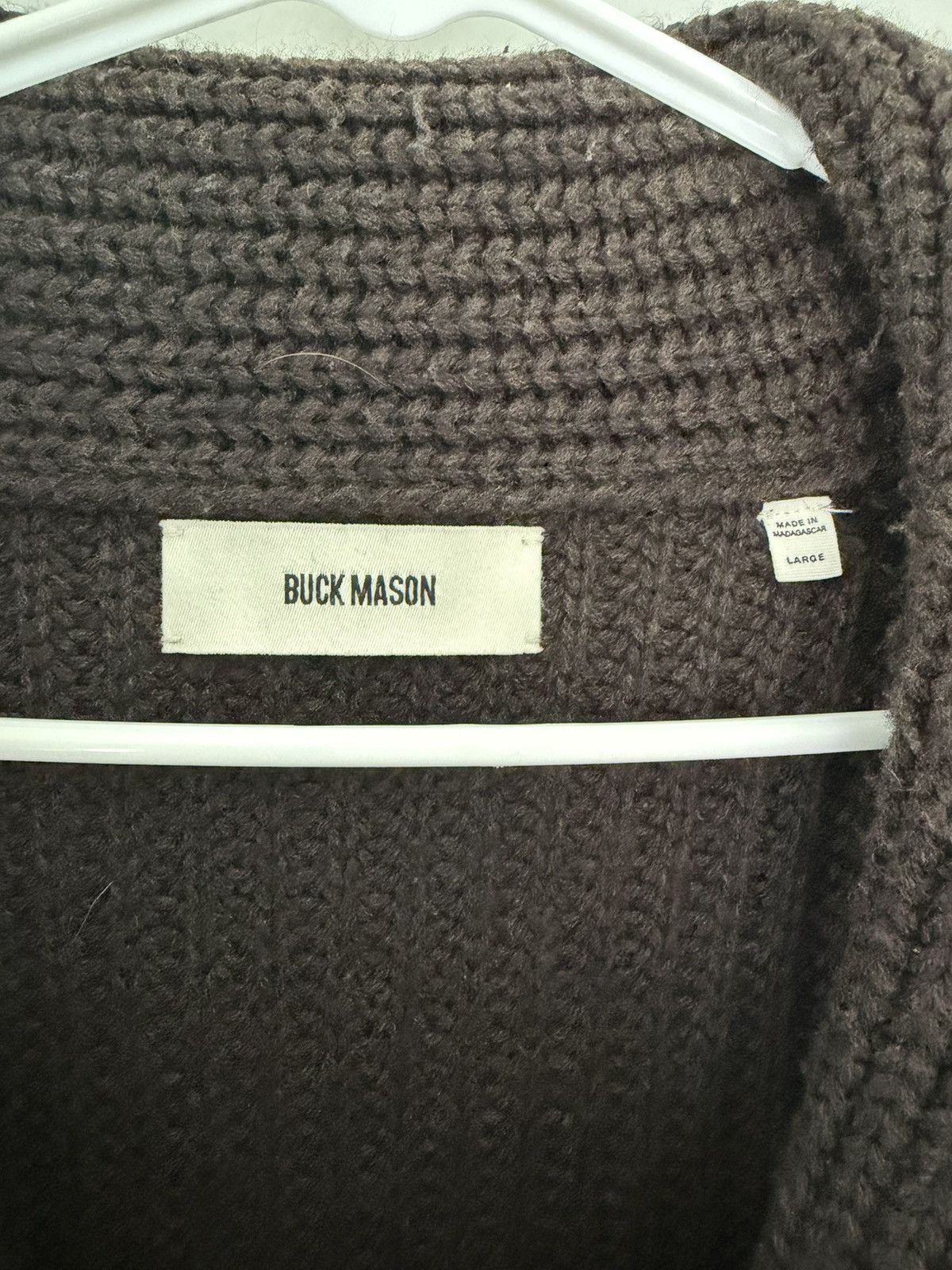 Buck Mason Buck Mason Shawl Collar Cardigan Brown Heavy Knit Sweater Size US L / EU 52-54 / 3 - 2 Thumbnail