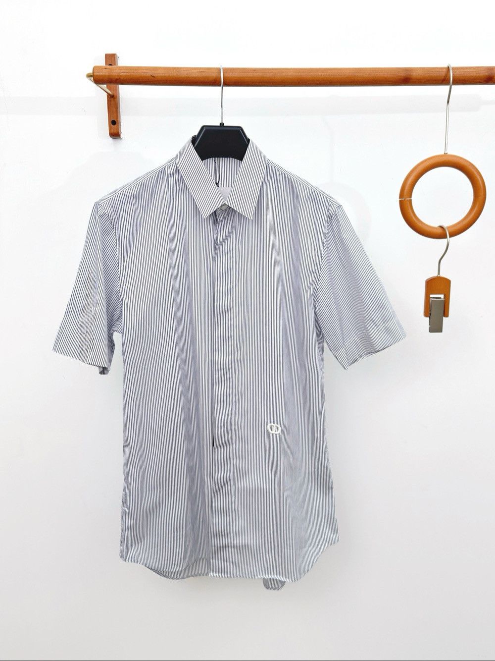 Dior Dior Striped Short Sleeve Button Up Shirt Size S Size US S / EU 44-46 / 1 - 1 Thumbnail