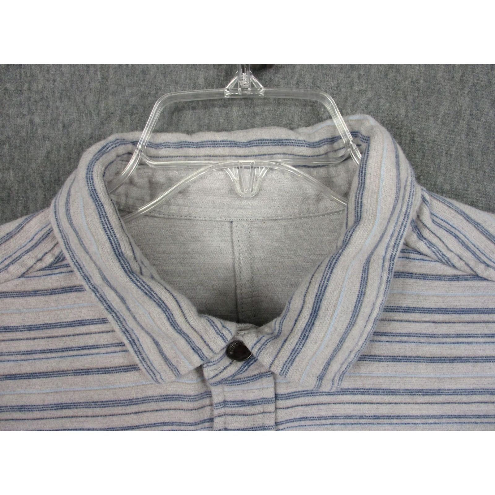 Vissla Vissla Shirt Mens XL Gray Stripe Long Sleeve Snap Button Up Casual Size US XL / EU 56 / 4 - 2 Thumbnail