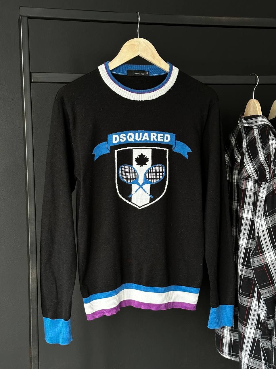 Dsquared2 Dsquared 2 Tennis Logo Wool Sweater Size US M / EU 48-50 / 2 - 1 Thumbnail