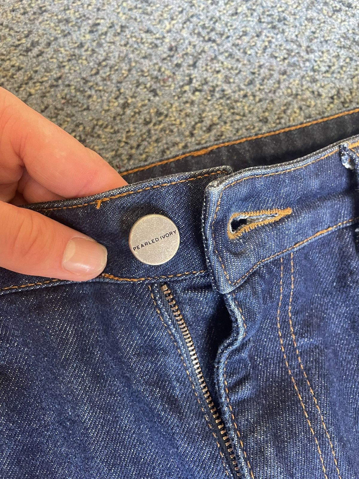 Pearled Ivory Pearled ivory raw indigo 1211’s 32 waist 34 inseam Size US 32 / EU 48 - 4 Thumbnail