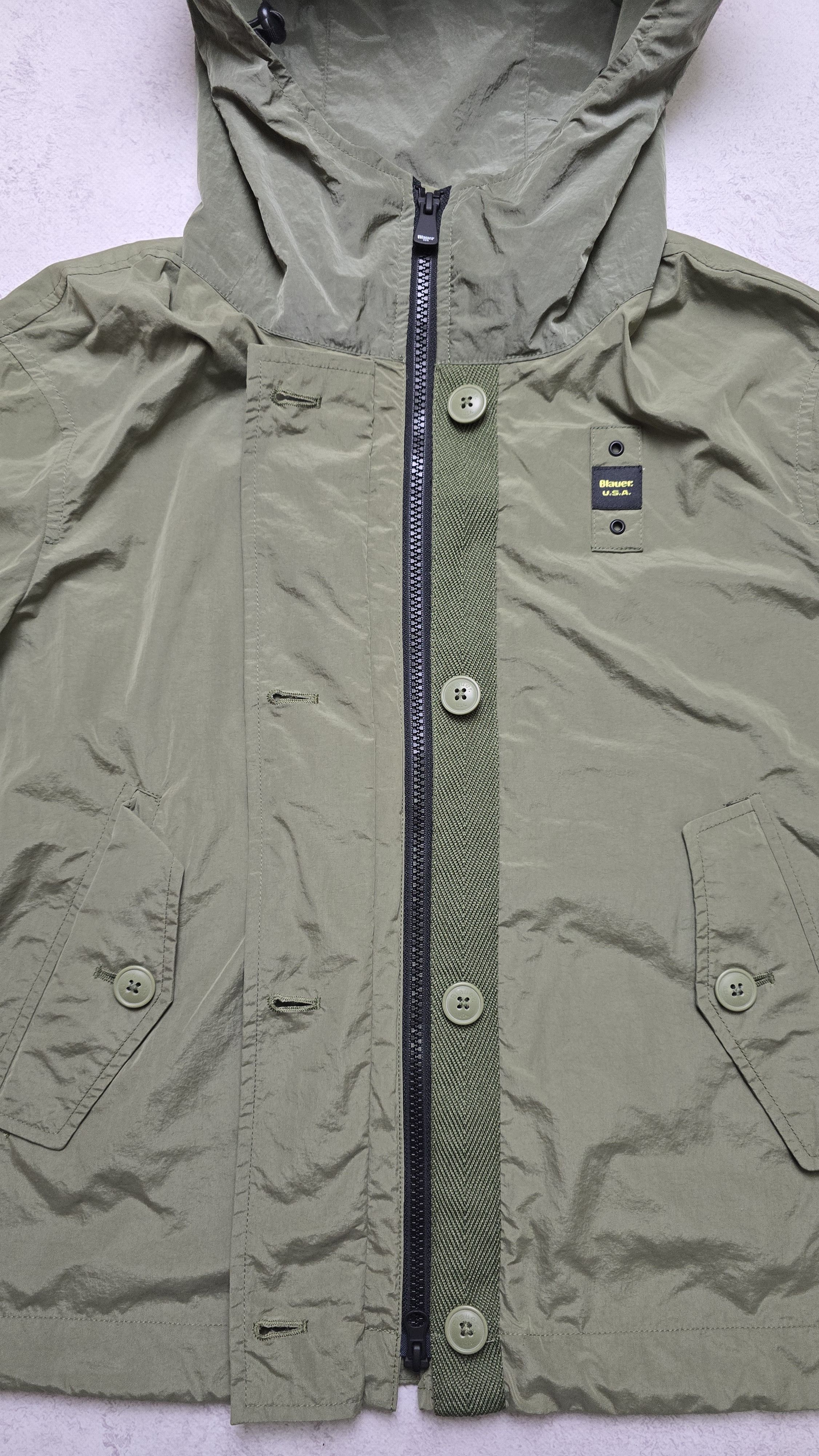 Other Blauer USA Metal Neon Nylon Jacket Hooded Techwear Gorpcore Size XS / US 0-2 / IT 36-38 - 11 Thumbnail