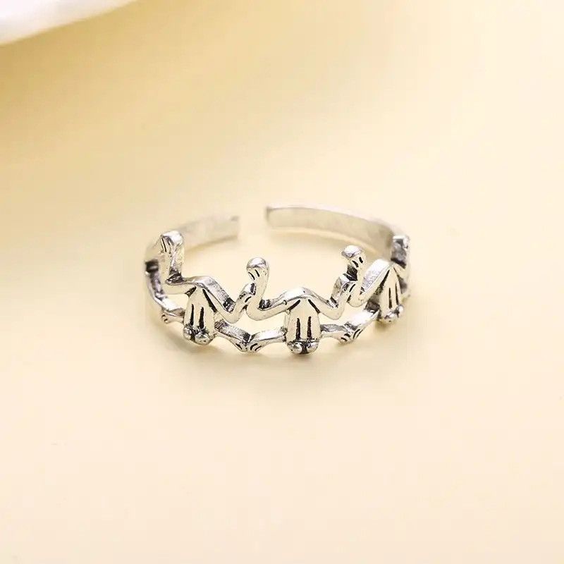 Jewelry × Vintage Retro Frog Opening Adjustable Alloy Ring Size ONE SIZE - 4 Thumbnail