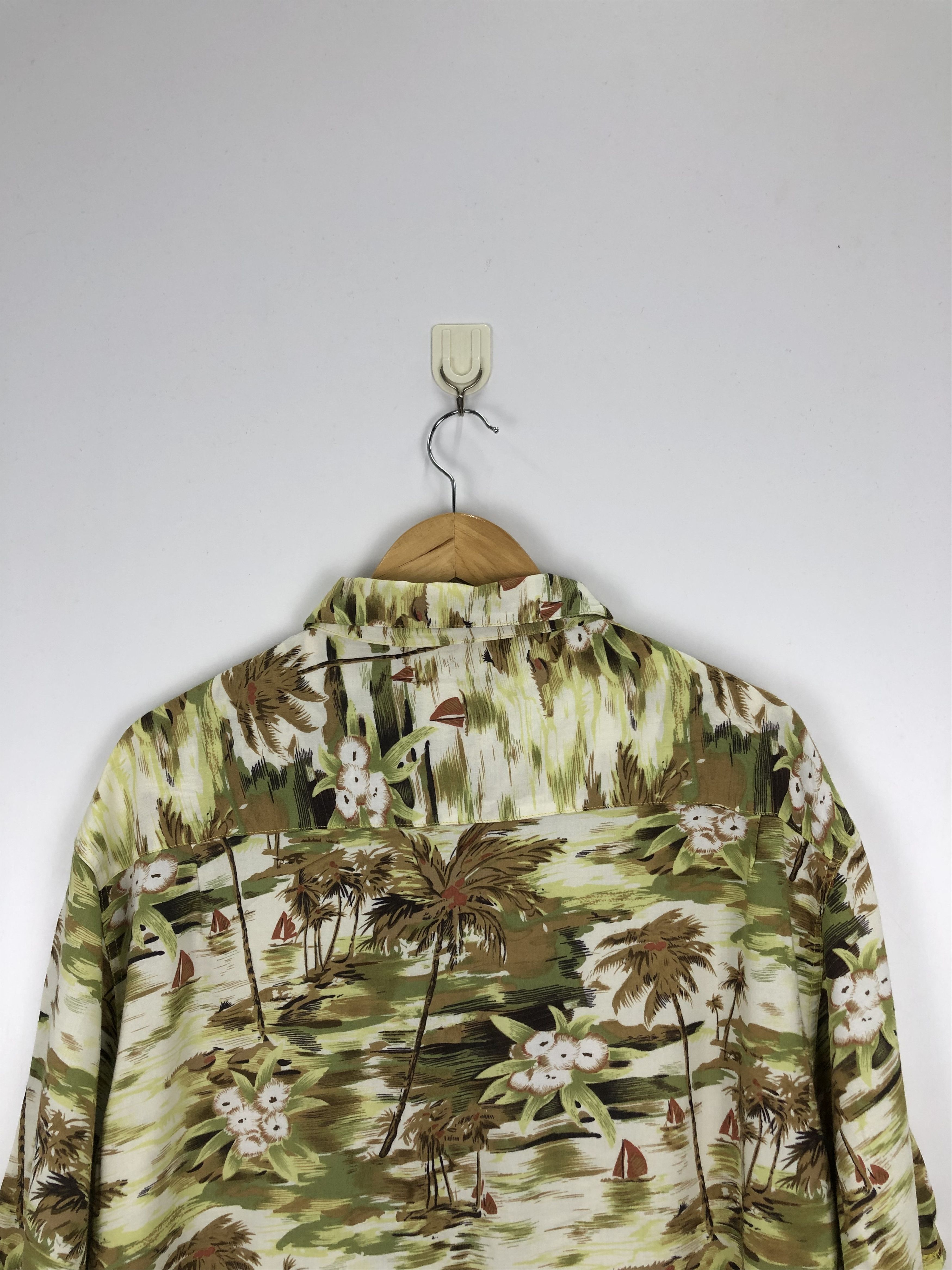 Vintage Vintage Hawaiian Shirt Trees Village Motive TA0005 Size US XXL / EU 58 / 5 - 3 Thumbnail