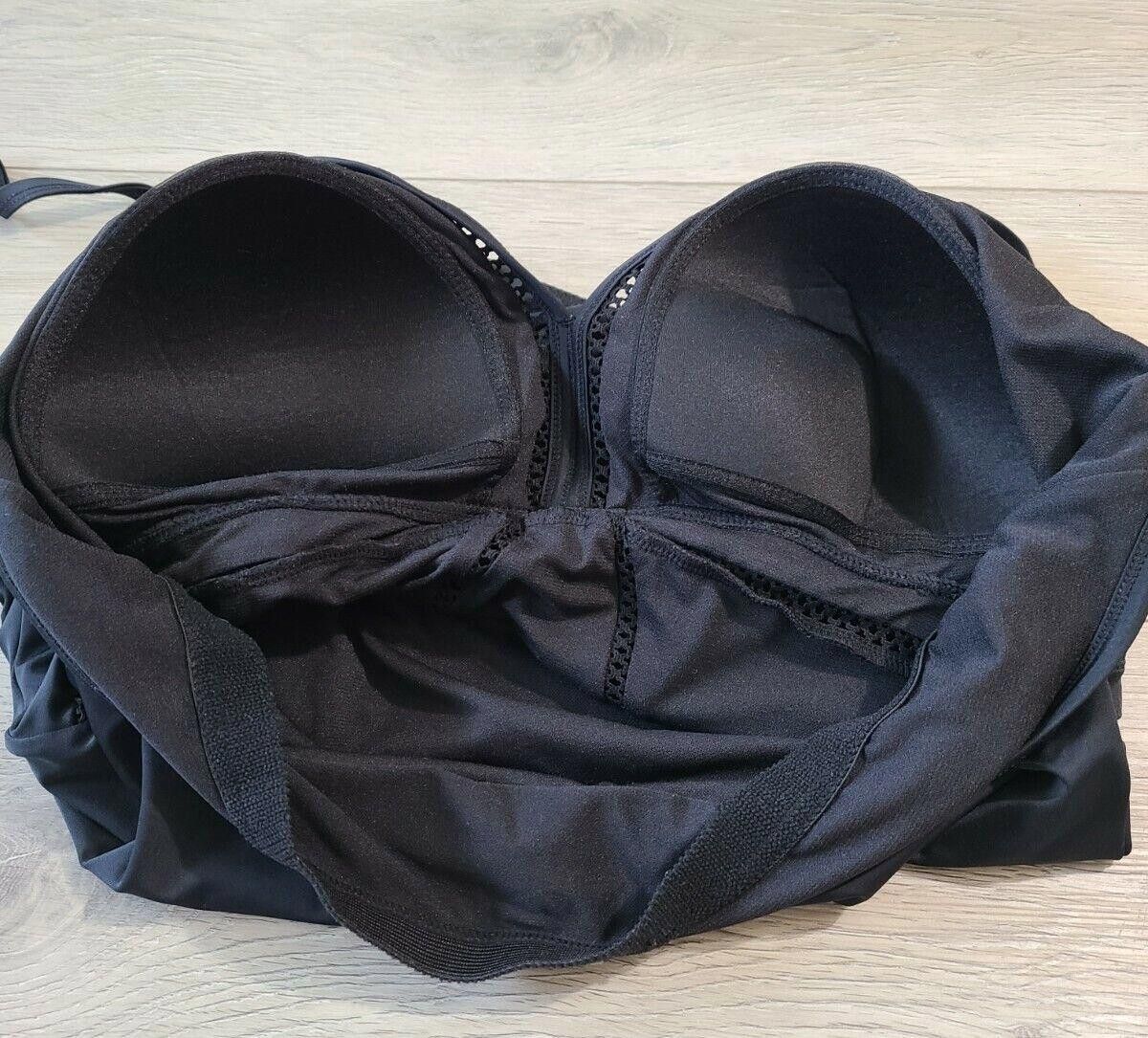 Designer Time And True Swimsuit 2x Plus Sexy 20w 22w Black Halter Size ONE SIZE - 5 Thumbnail