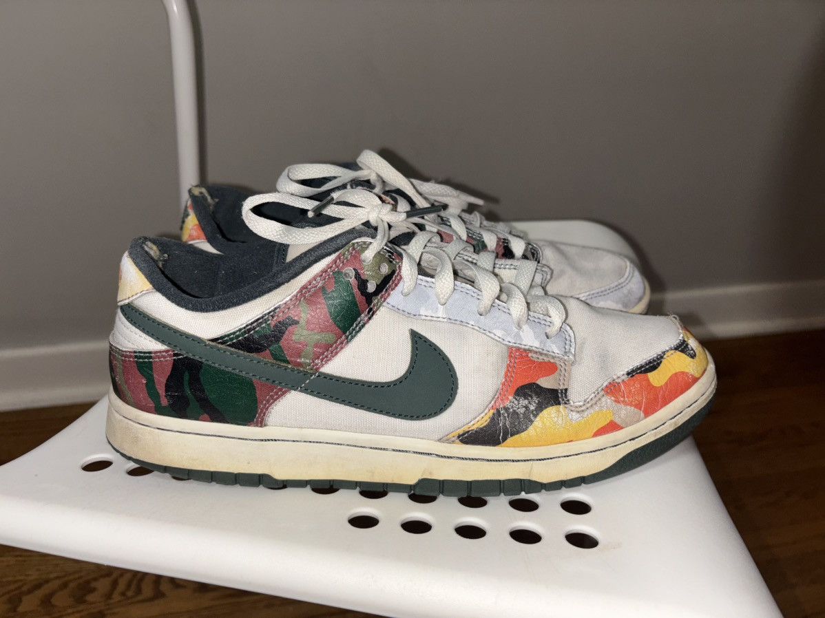 Nike Nike Dunk Low SE Sail Multi-Camo Size 10 Size US 10 / EU 43 - 6 Thumbnail