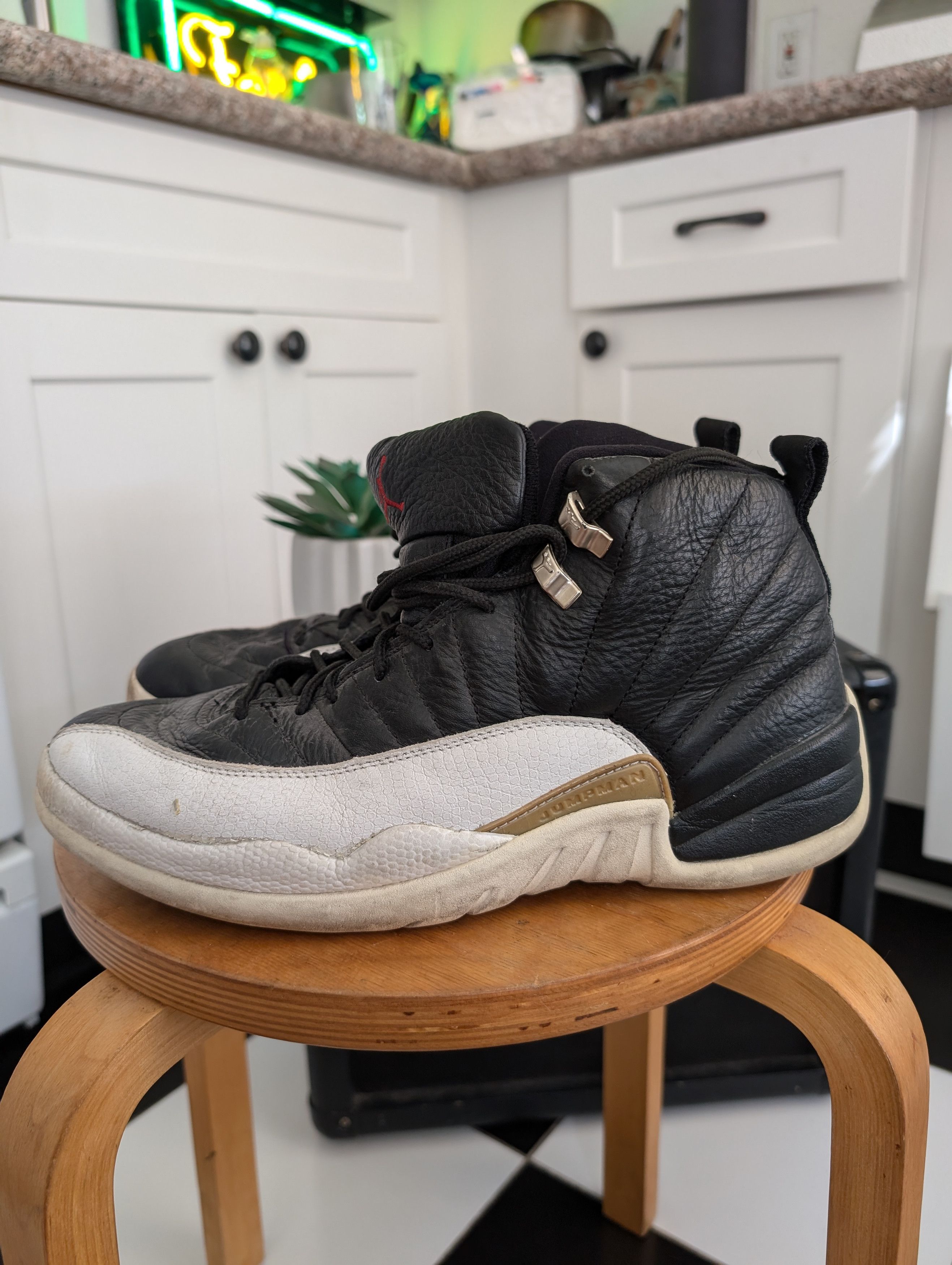 Jordan Brand Air Jordan 12 Playoffs Retro Black White (2003) Size US 10.5 / EU 43-44 - 1 Thumbnail