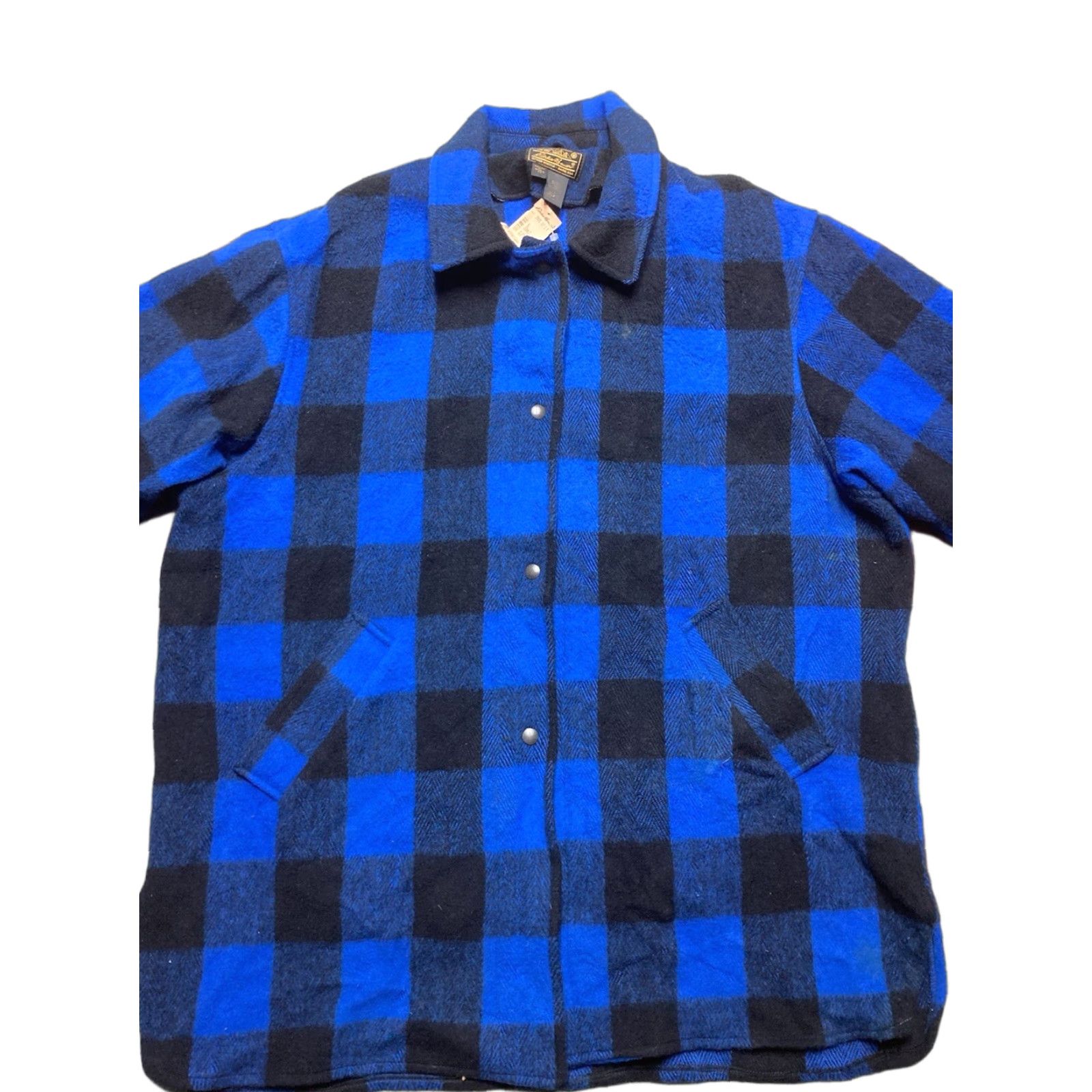 Eddie Bauer VINTAGE Eddie Bauer Shirt Jacket Blue Buffalo Plaid Shacket Women’s XL Wool Blend NWT Size XL / US 12-14 / IT 48-50 - 1 Thumbnail