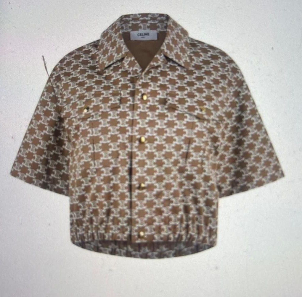 Celine CELINE CROP SHIRT Size XXS / US 00 / IT 34 - 1 Preview