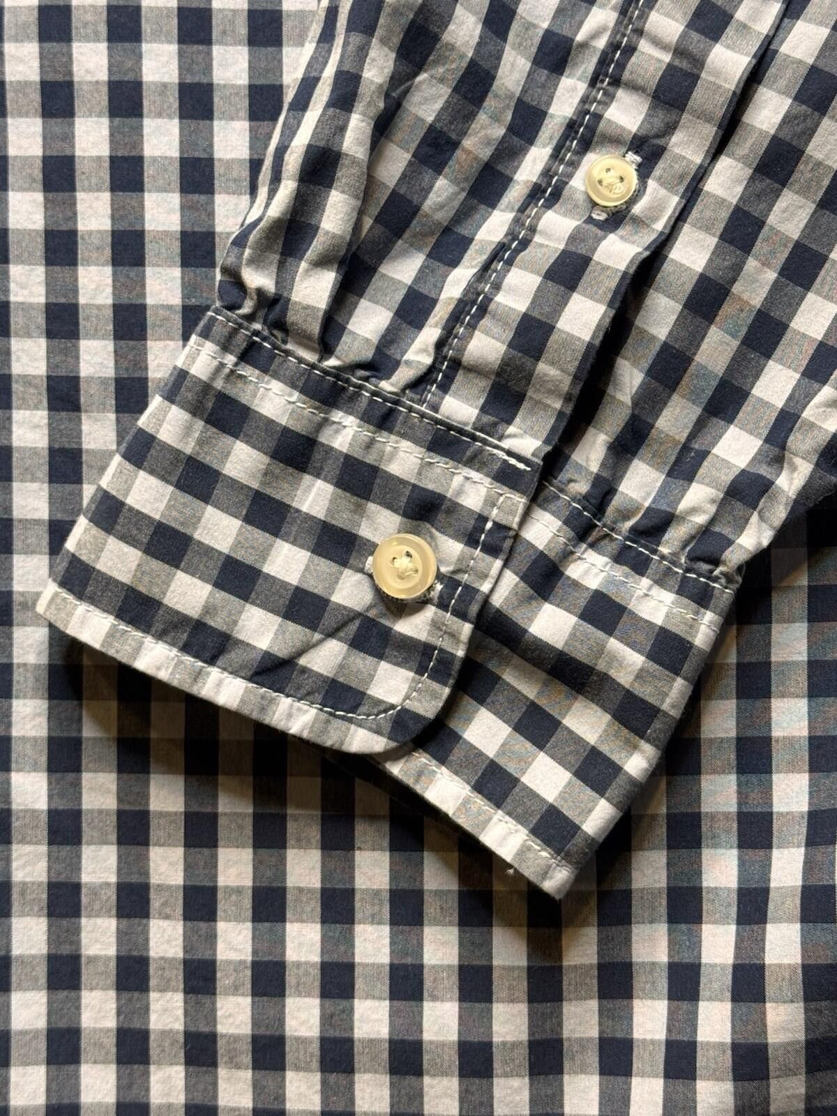 Gap Men's Gap Lg Blue Check LS Button-Up Shirt [729] Size US L / EU 52-54 / 3 - 4 Thumbnail
