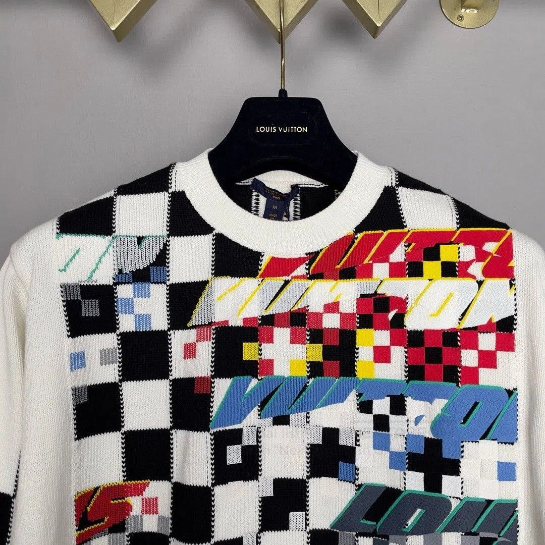 Louis Vuitton LV Racing Checkerboard Crewneck Sweater. Size US M / EU 48-50 / 2 - 2 Thumbnail