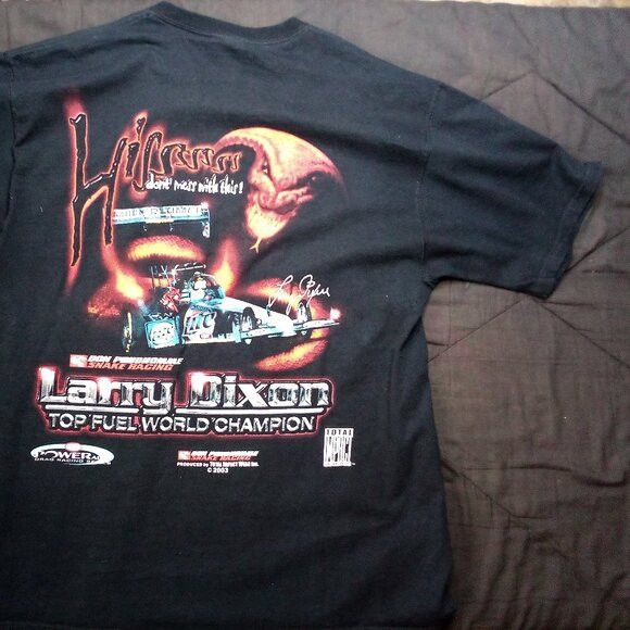 Vintage Vintage Larry Dixon Top Fuel World Champion T-Shirt Size US XL / EU 56 / 4 - 7 Thumbnail