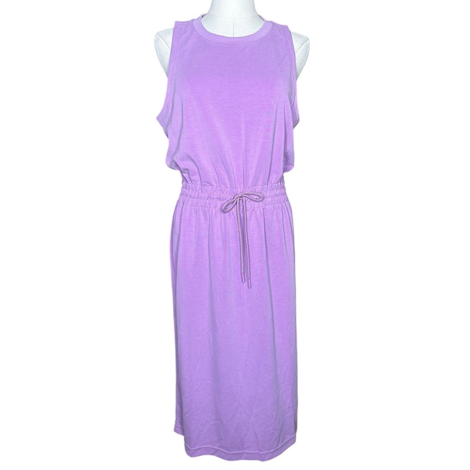 Athleta ATHLETA Seasoft Midi Dress M Orchid Sleeveless Pockets NEW Size M / US 6-8 / IT 42-44 - 5 Thumbnail