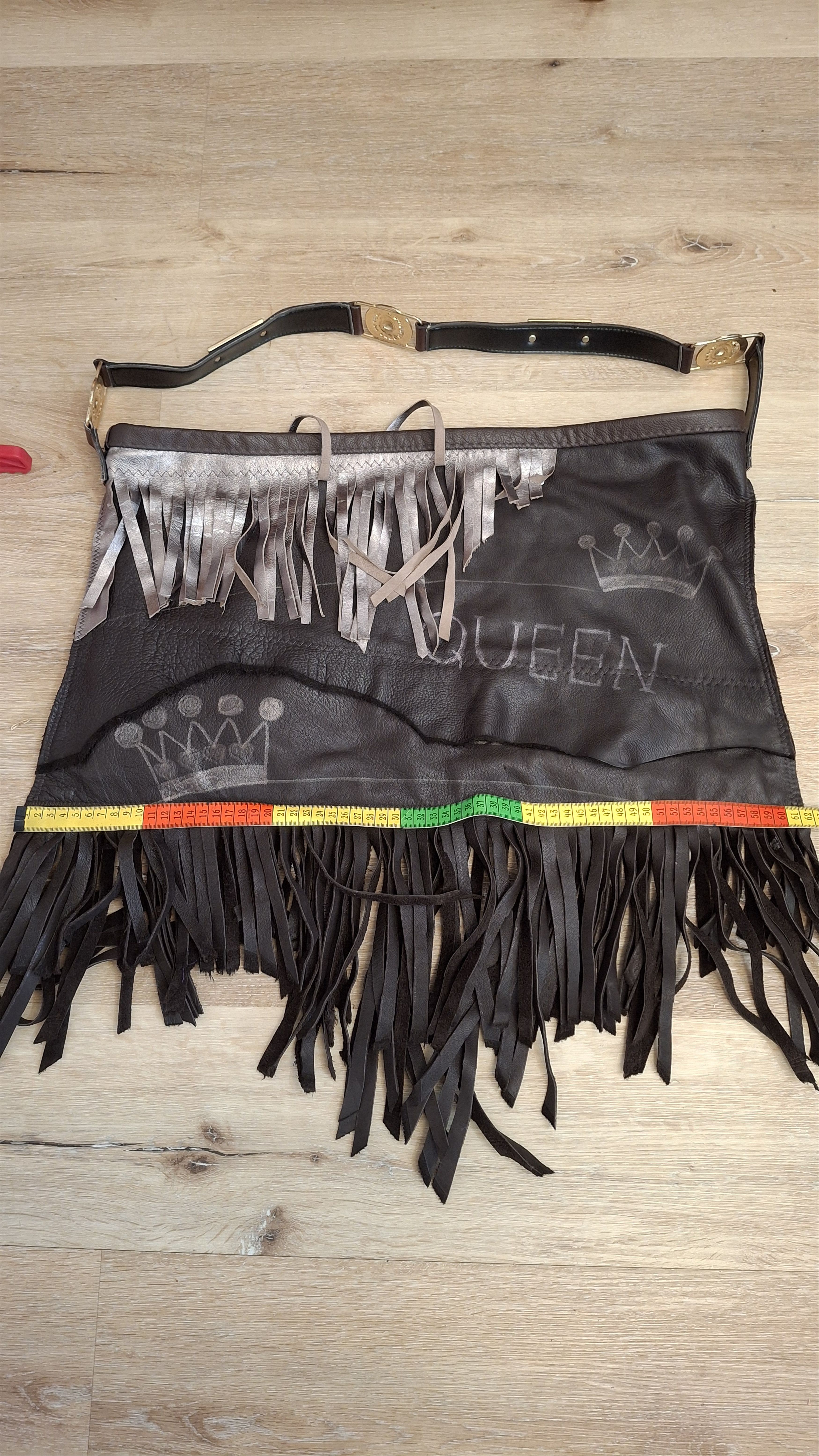Handmade Custom Leather Hunter Bag - Hand-Painted - Medusa Strap Size ONE SIZE - 12 Thumbnail