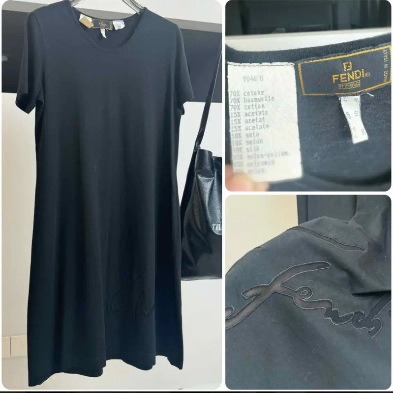 Fendi Fendi Black Cotton Dress for Women 0089 Size ONE SIZE - 1 Thumbnail