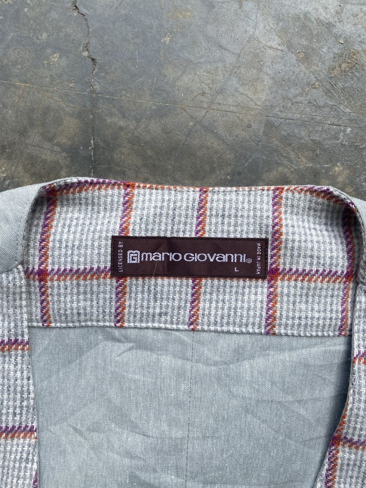 Japanese Brand Mario Giovanni check waistcoat Size 40R - 3 Thumbnail