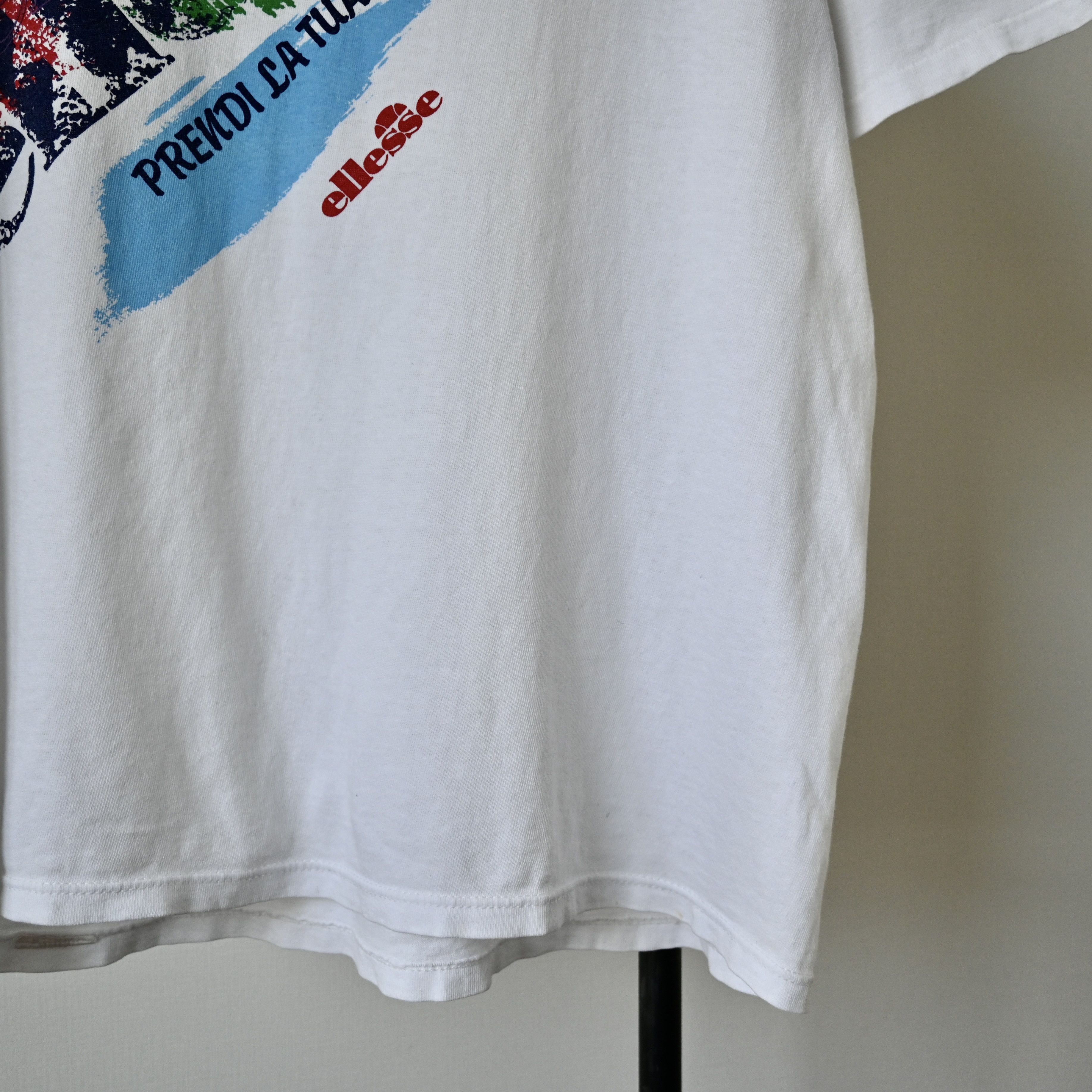 Ellesse Vintage 1990s ellesse italian message single-stiched t-shirt Size US L / EU 52-54 / 3 - 7 Thumbnail
