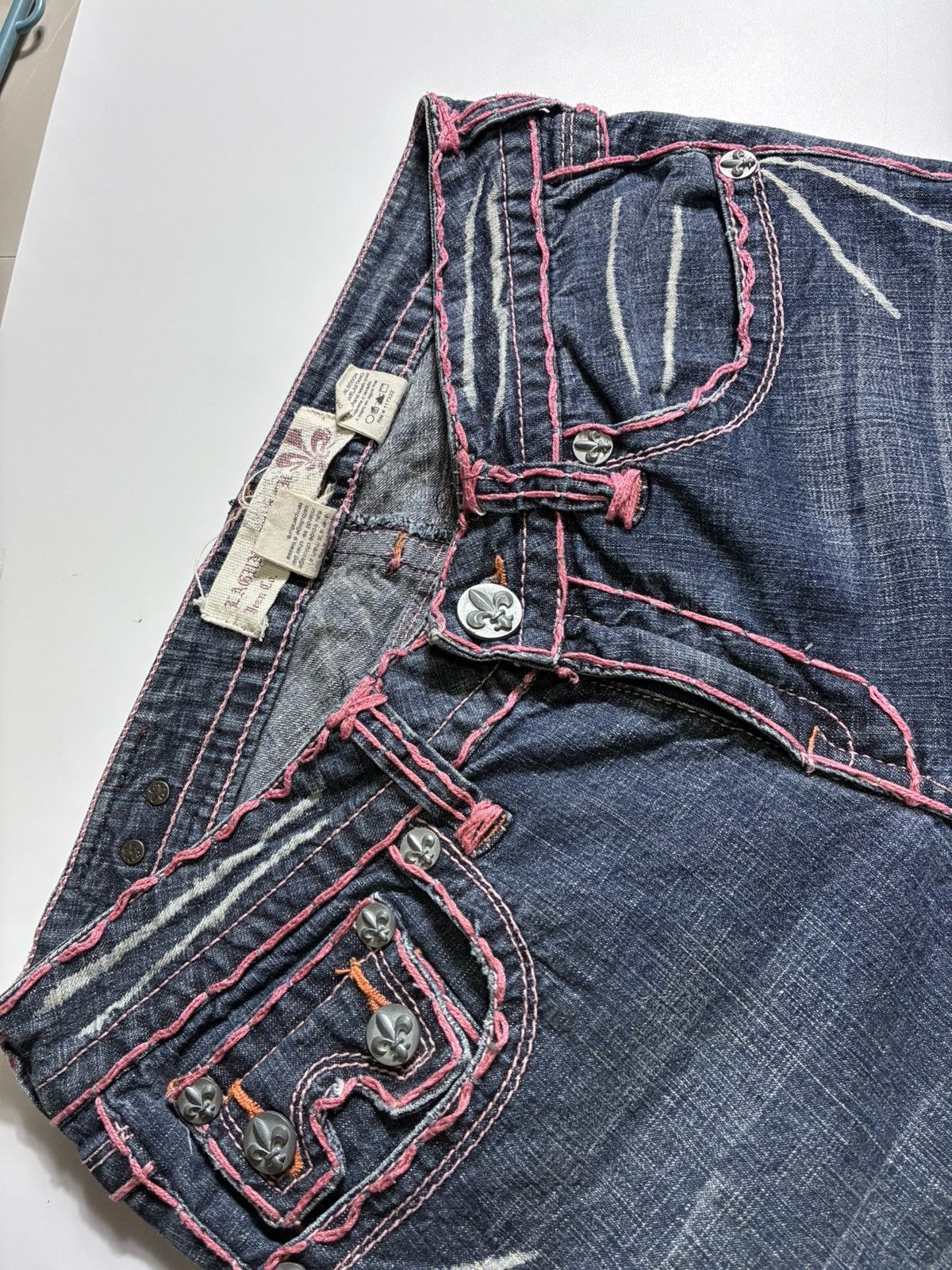 Other VINTAGE LAGUNA BEACH PINK Y2K 2000s DENIM JEANS Size 30" / US 8 / IT 44 - 4 Thumbnail