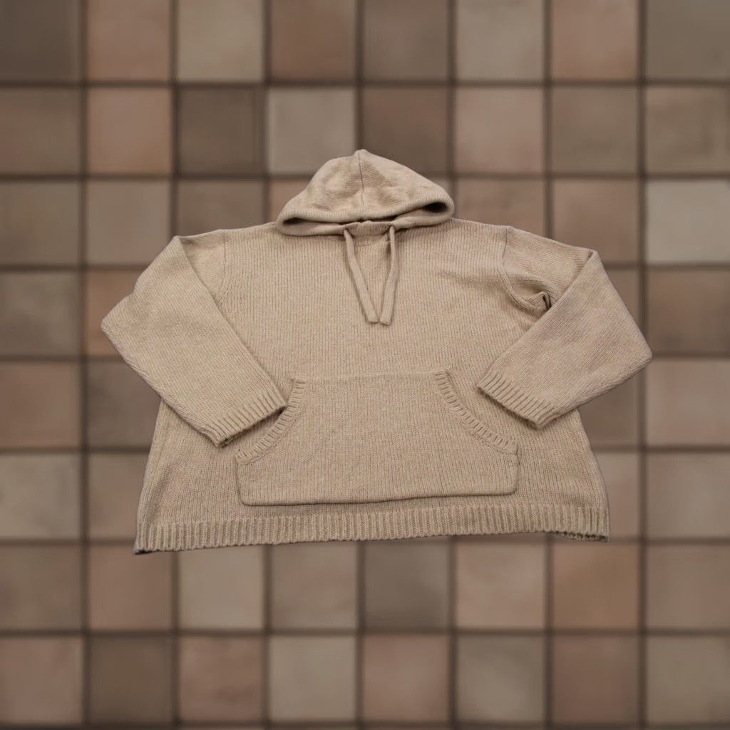 Marine Layer Marine Layer Sweater Womens XL Beige Hooded Pullover Relaxed Knit Wool Alpaca Nylon Polyester Warm Pockets 90s Style Mens Womens Size XL / US 12-14 / IT 48-50 - 1 Thumbnail