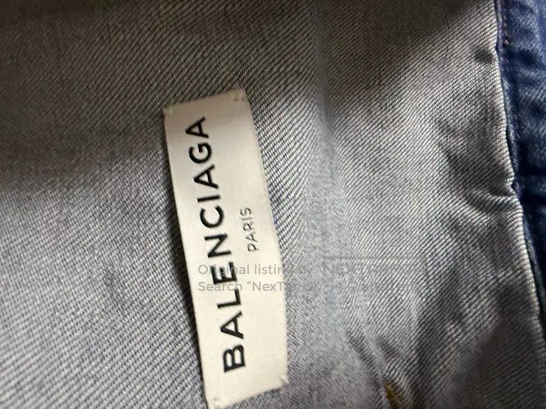 Balenciaga Balenciaga Back Logo Denim Jacket Size US XXS / EU 40 - 3 Thumbnail