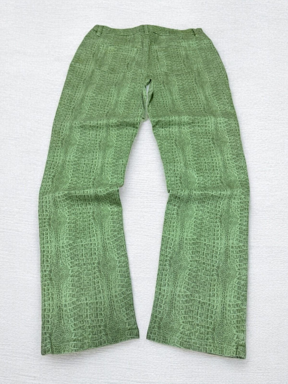If Six Was Nine Vintage DIANE GILMAN Elastic Snake Design Pants Size US 30 / EU 46 - 2 Thumbnail