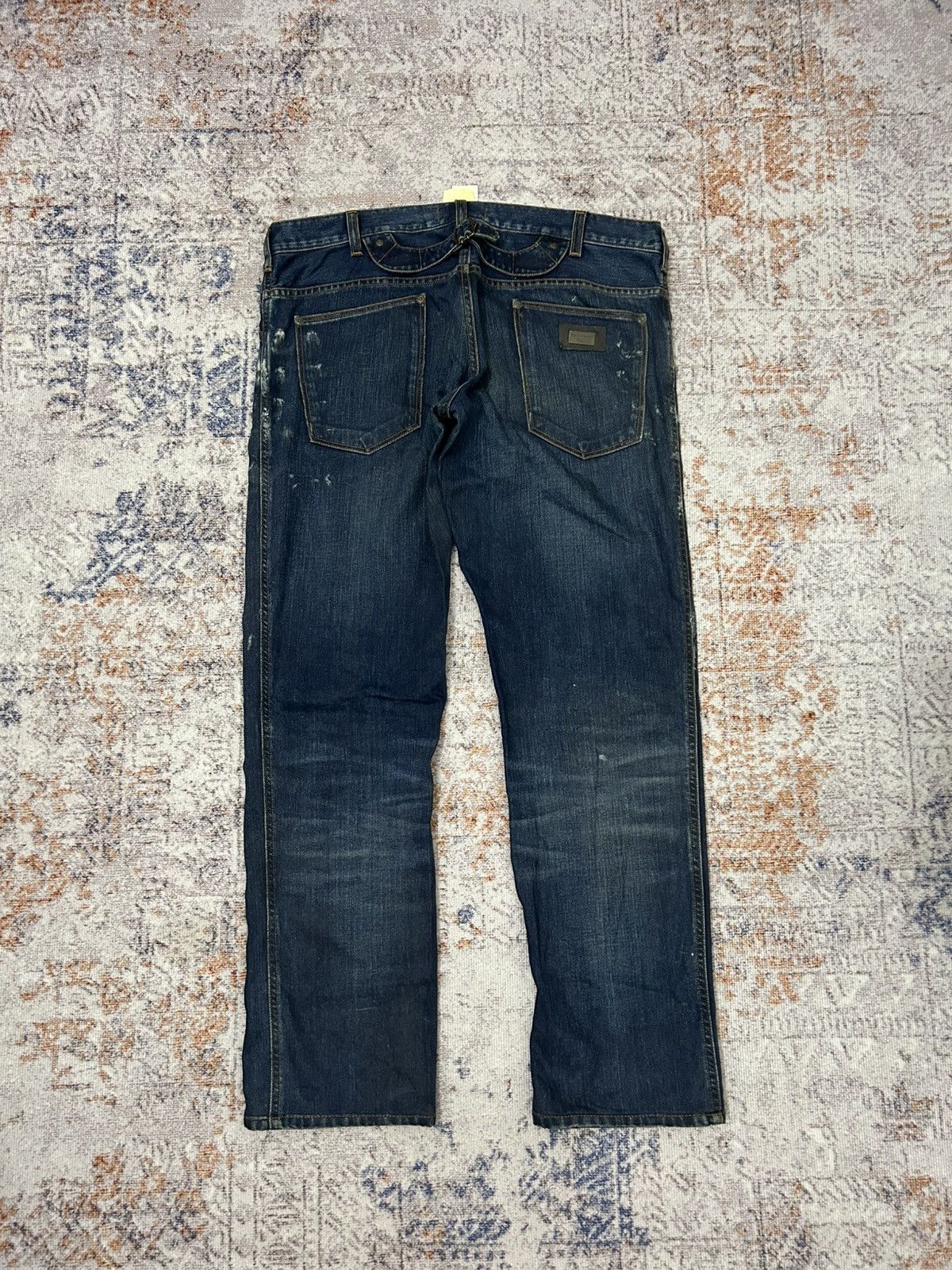 Dolce & Gabbana Dolce & Gabana Buckle Back Distressed Paint Denim Size US 34 / EU 50 - 3 Thumbnail