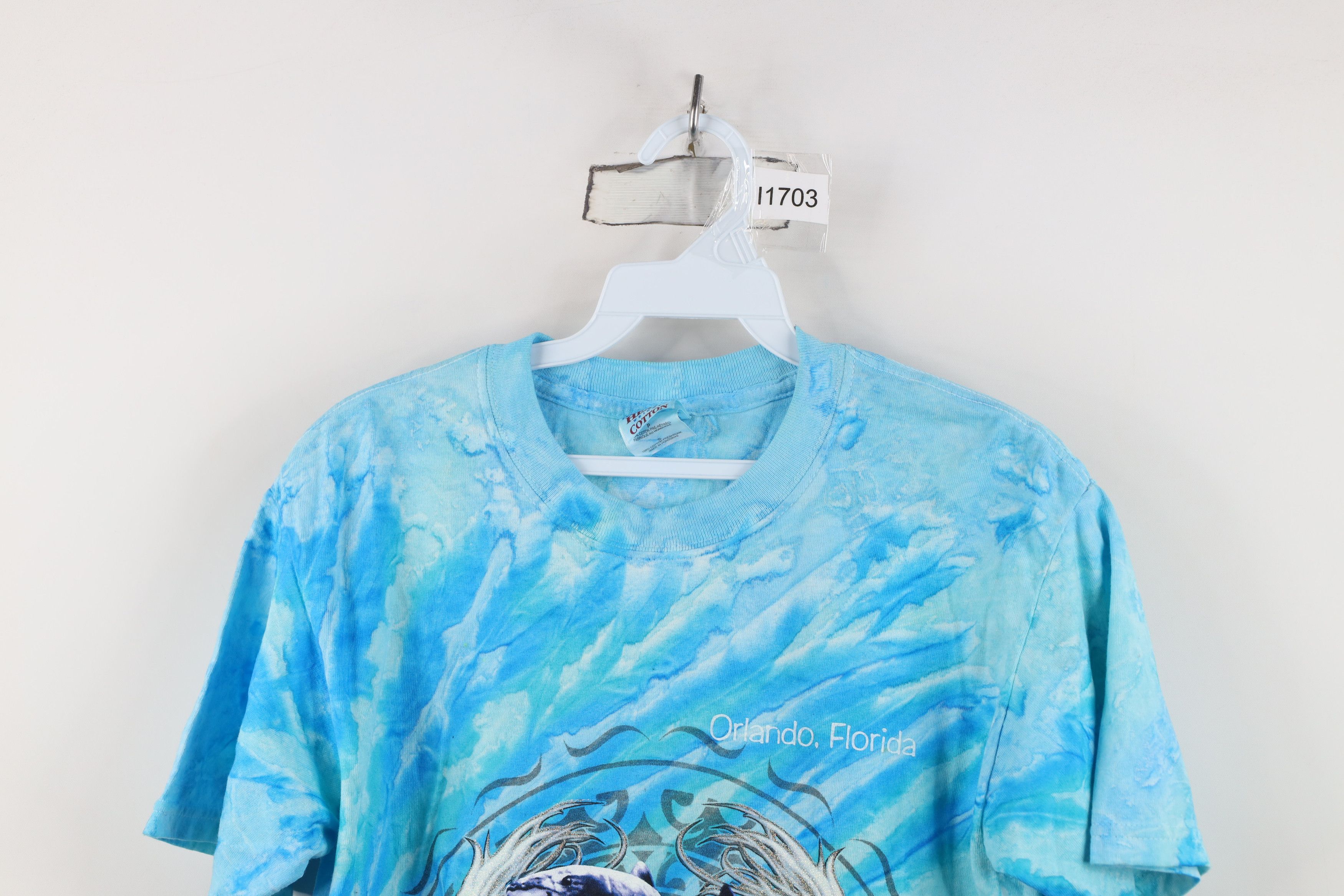 Vintage Vintage Y2K Streetwear Dragon Shark Florida T-Shirt Blue Size US S / EU 44-46 / 1 - 2 Thumbnail