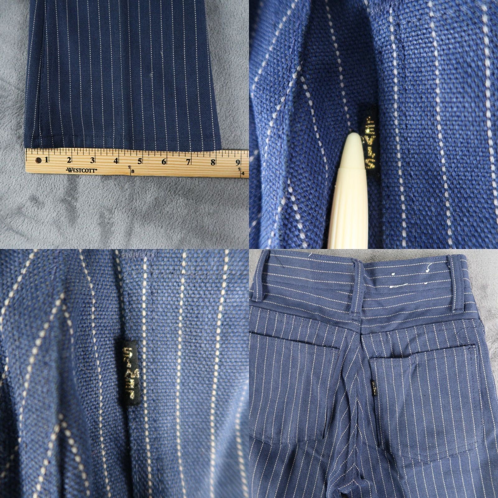 Levi's VINTAGE Levi's Big E Students Sta-Prest Striped Flare Slacks 21x23 Made USA Levi's Shirt Pants Mens Size ONE SIZE - 9 Thumbnail