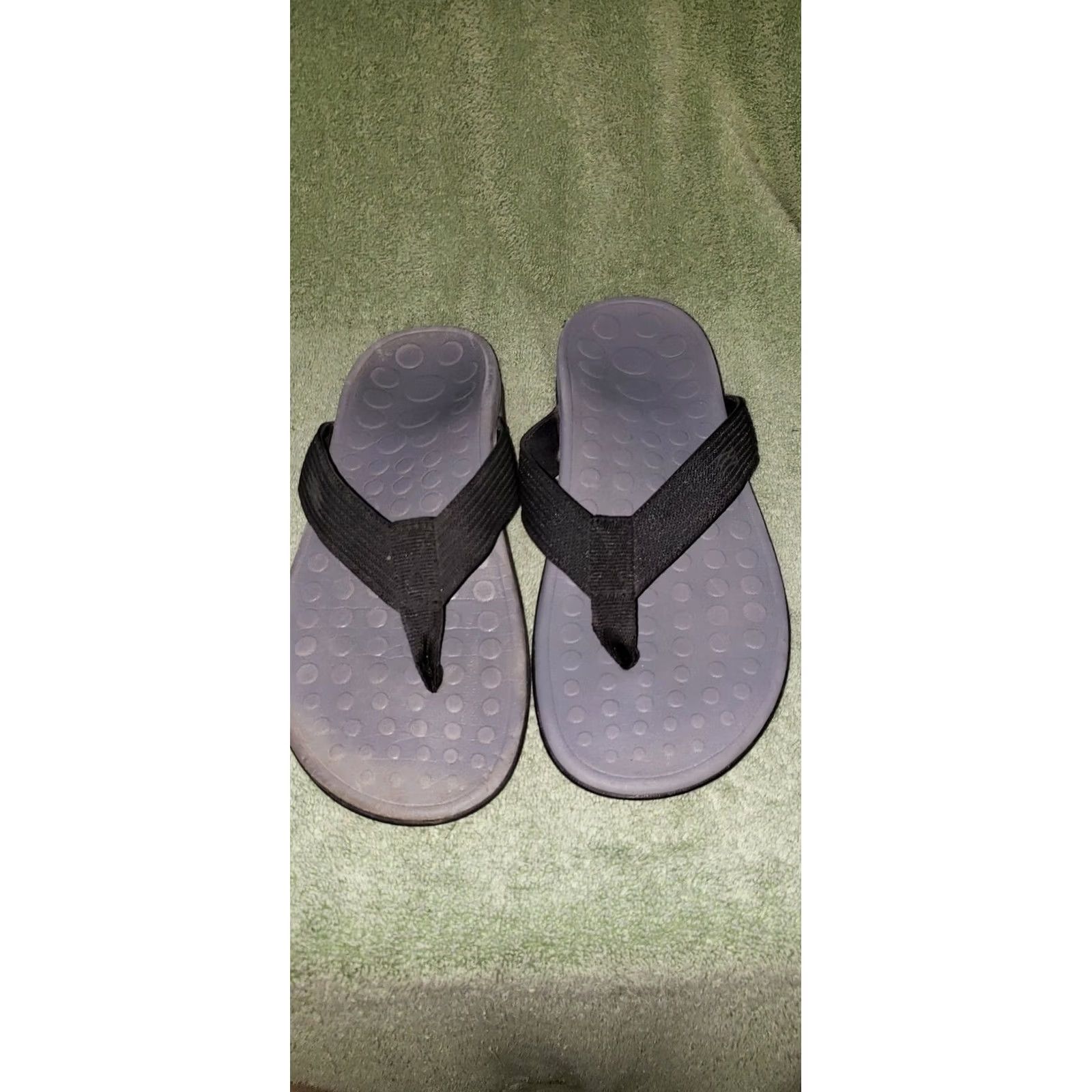 Vionic Vionic Wave Sandal Toe Post Womens US 9 Black Orthotic Footbed Orthoheel Slip On Beach Pool Casual Mens Womens Girls Size US 9 / IT 39 - 3 Thumbnail