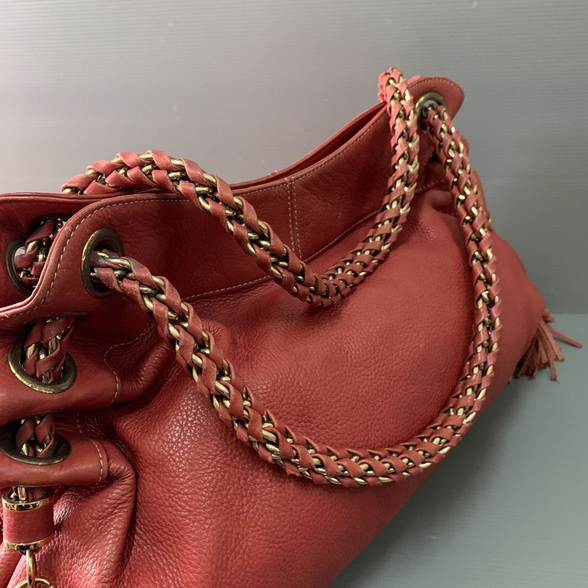 Salvatore Ferragamo Salvatore Ferragamo Red Shoulder Bag Size ONE SIZE - 7 Thumbnail