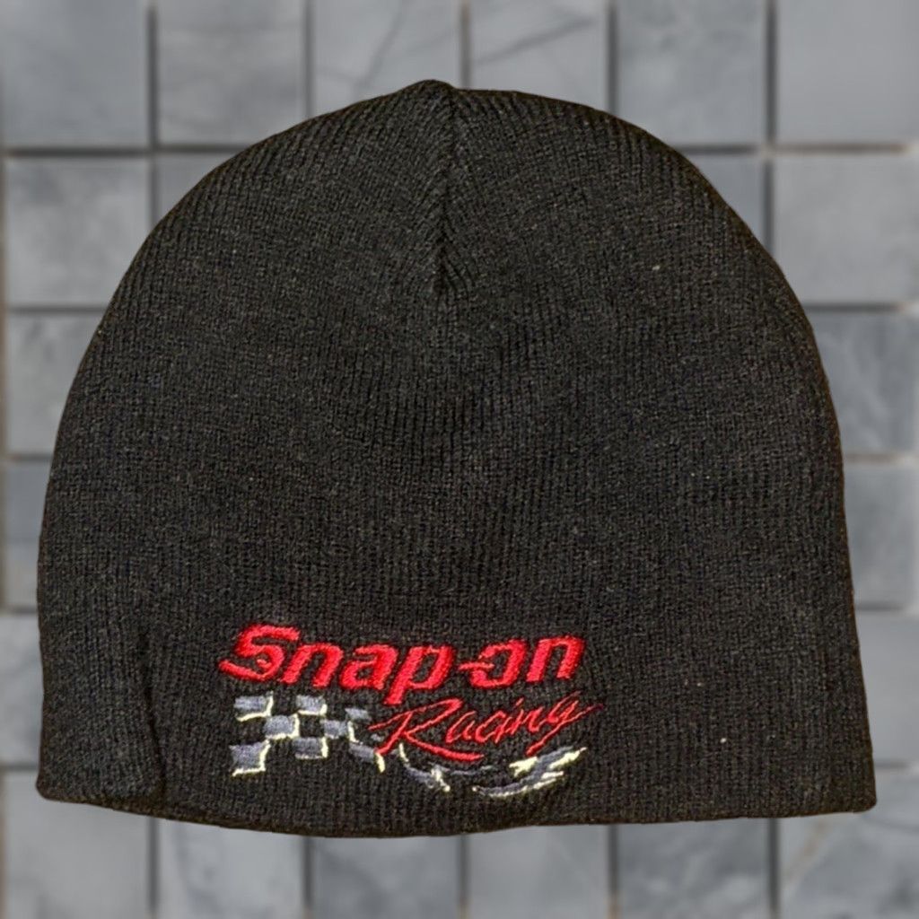 Vintage VINTAGE Snap-On Racing Beanie Black Y2K Style Embroidered Mechanic Hat Size ONE SIZE - 1 Thumbnail
