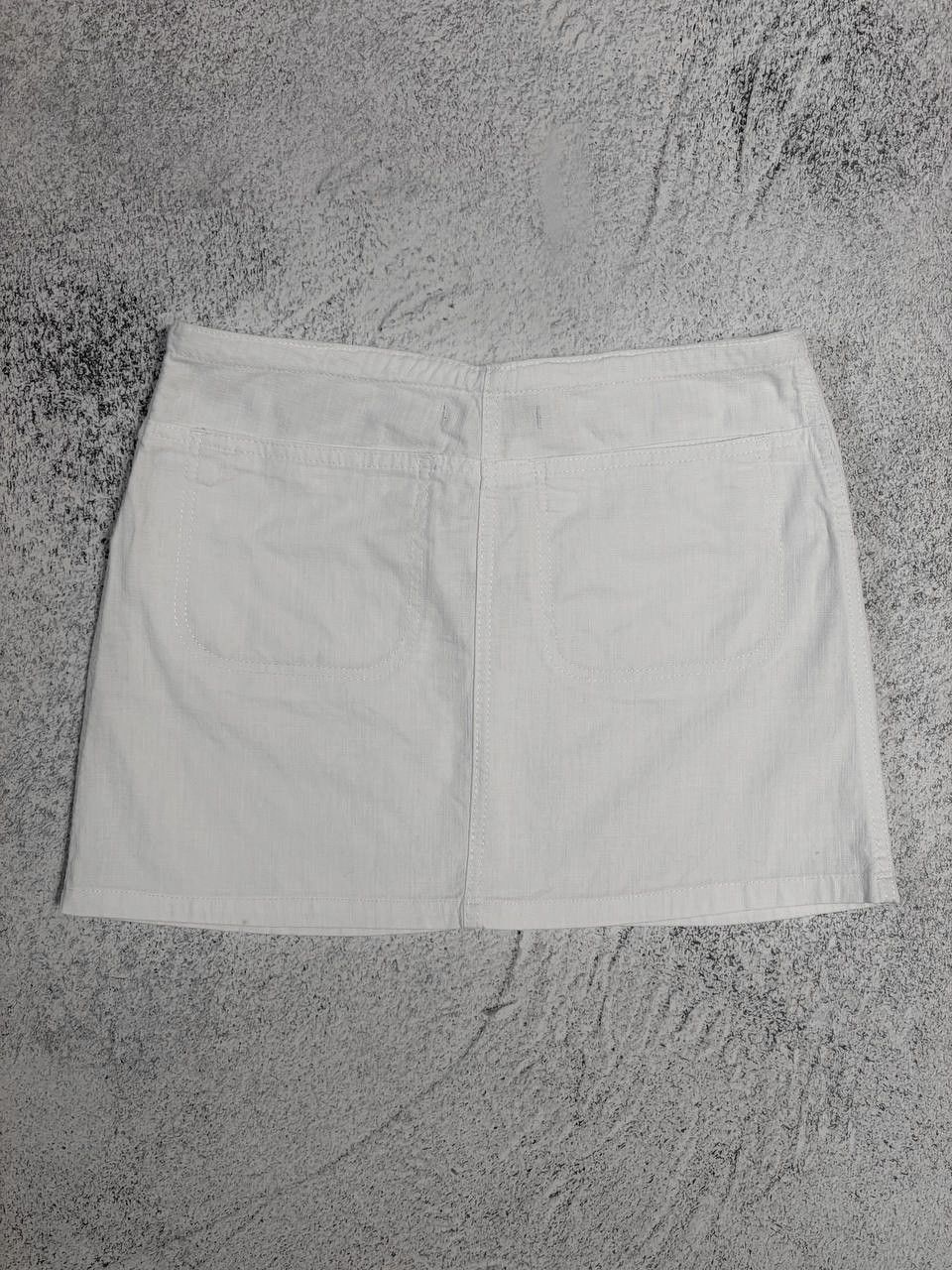 Dolce & Gabbana Dolce & Gabbana White Linen Mini Skirt Y2K Drawstring Waist Size 27" / US 4 / IT 40 - 5 Thumbnail