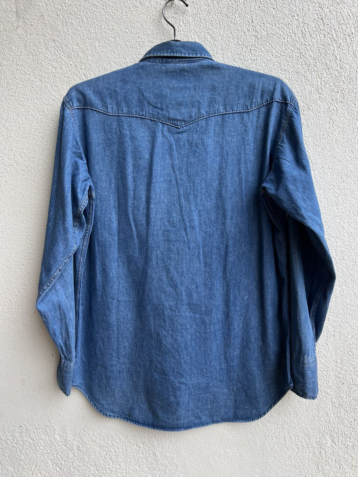 Vintage Vintage 90s Wrangler Blue Bell Lot 27MW Western Denim Shirt Size US M / EU 48-50 / 2 - 14 Thumbnail