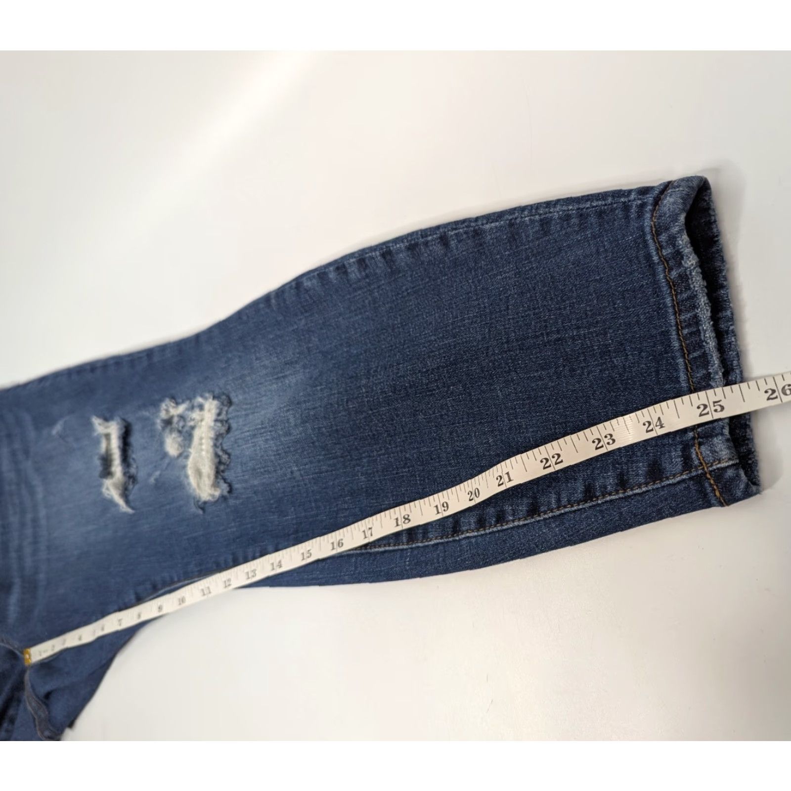 Denime Judy Blue Denim Skinny Jeans Button Fly Thermal Patches Womens 16W JB88307 MD-S Size 38" / US 16 / IT 52 - 7 Thumbnail