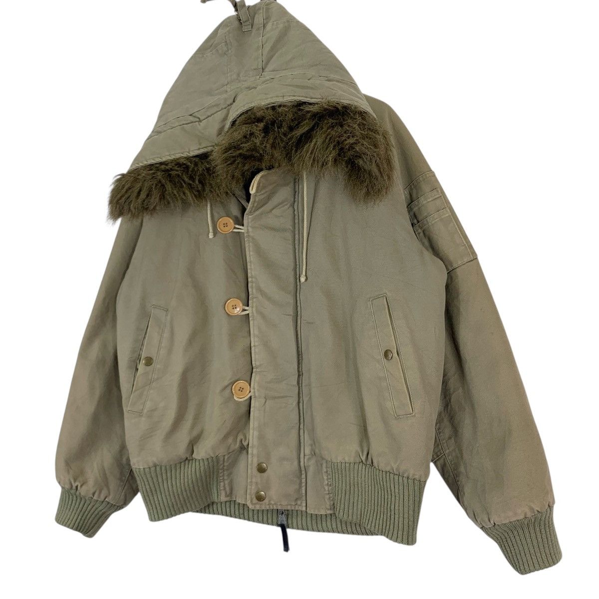 Japanese Brand × Oshkosh × Vintage Vintage Oshkosh Fur Hooded Jacket Size US M / EU 48-50 / 2 - 2 Thumbnail