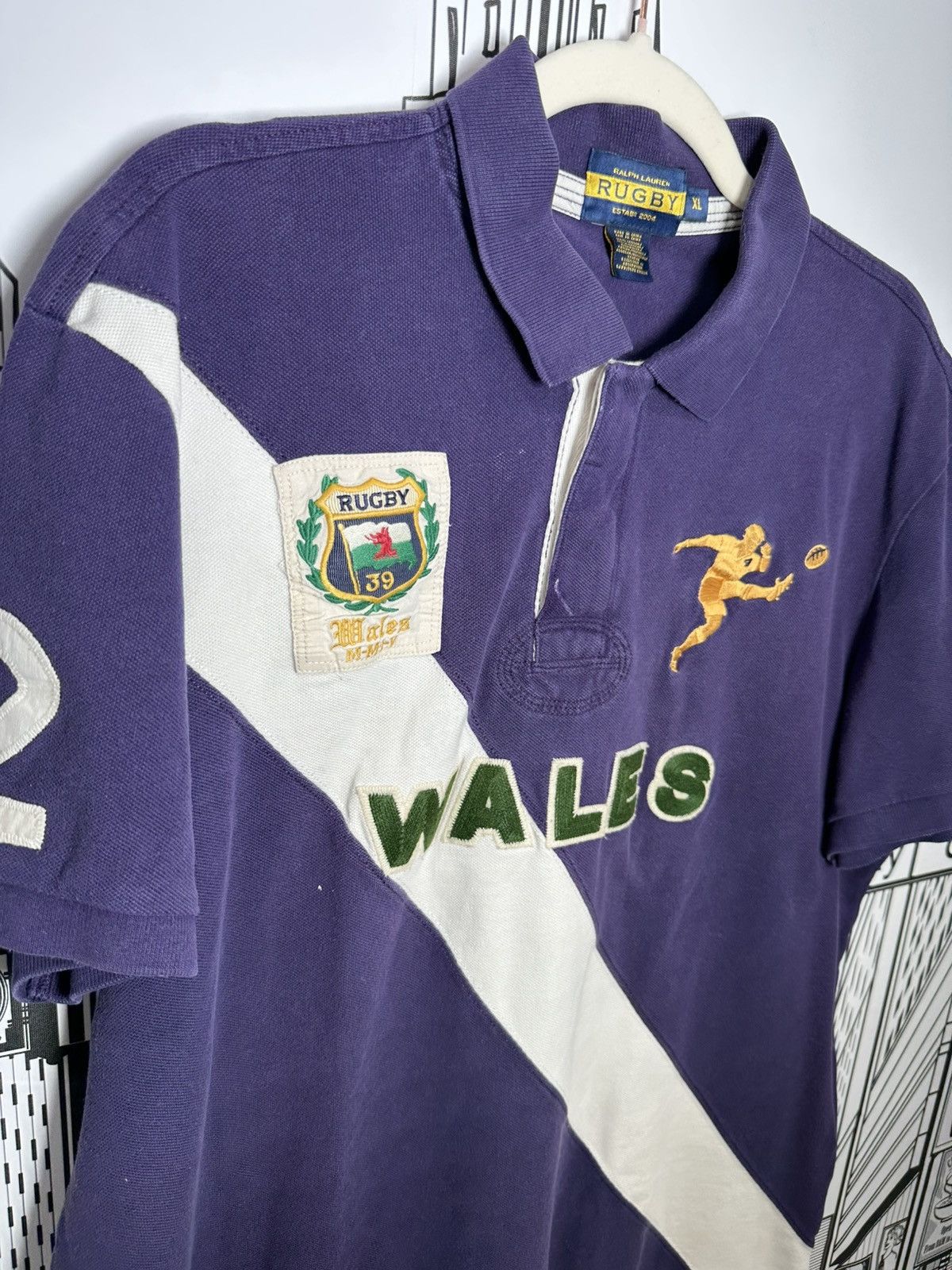Rugby Ralph Lauren Rugby Ralph Lauren Wales Big Kicker Polo Purple XL Size US XL / EU 56 / 4 - 3 Thumbnail