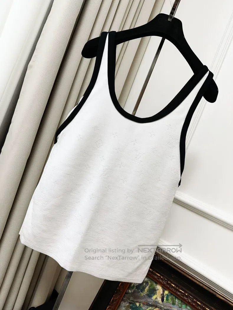 Louis Vuitton Louis Vuitton White dark stripe presbyopic logo full print Size XS / US 0-2 / IT 36-38 - 2 Thumbnail