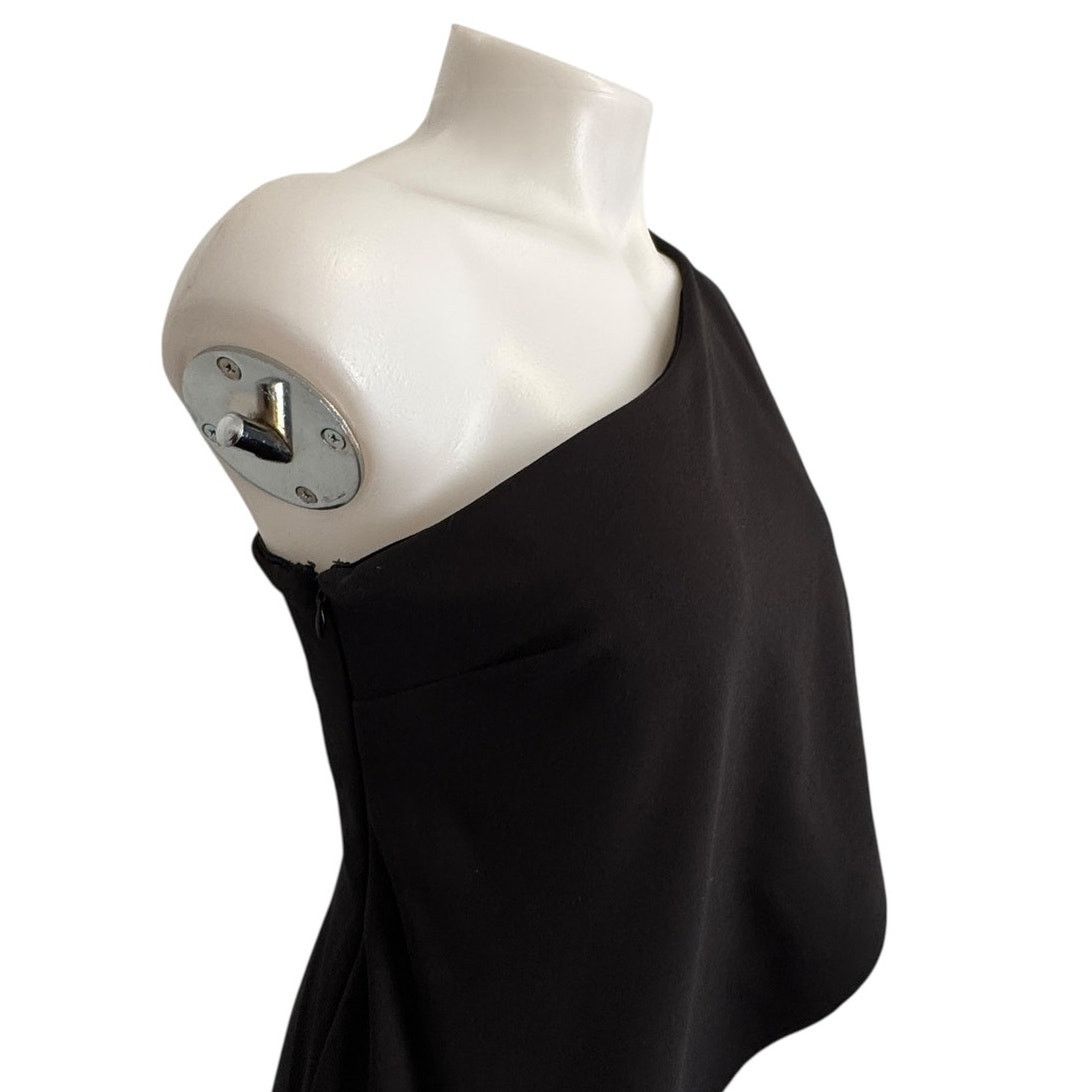 Adrianna Papell Adrianna Papell Black One Shoulder Flowy Jumpsuit Size 4 Size 27" / US 4 / IT 40 - 9 Thumbnail