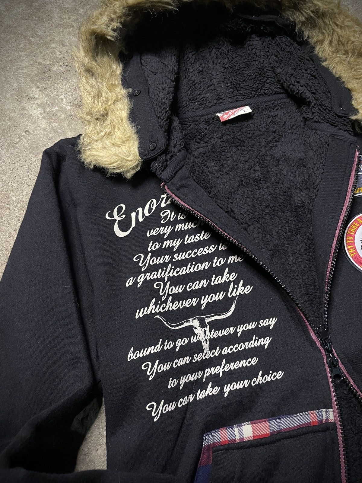 14th Addiction 2000’s Lock Heaven - Poem Fur Hoodie Size US M / EU 48-50 / 2 - 10 Thumbnail