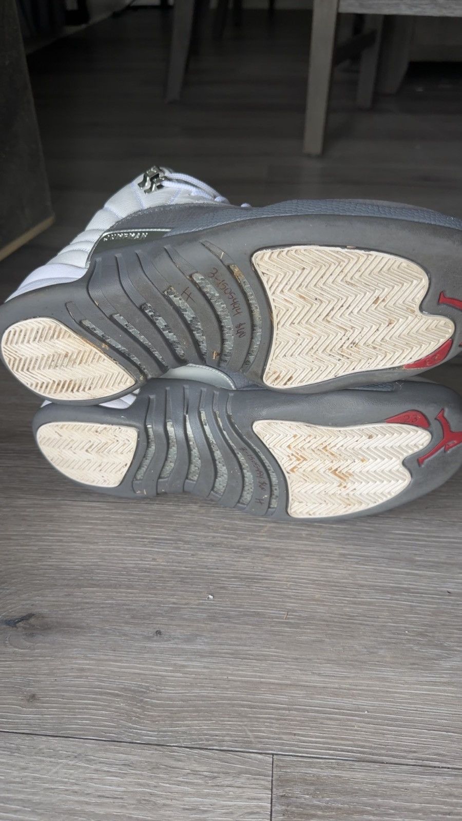 Nike Air Jordan 12 White Dark Grey Retro 2019 Size US 12 / EU 45 - 6 Thumbnail