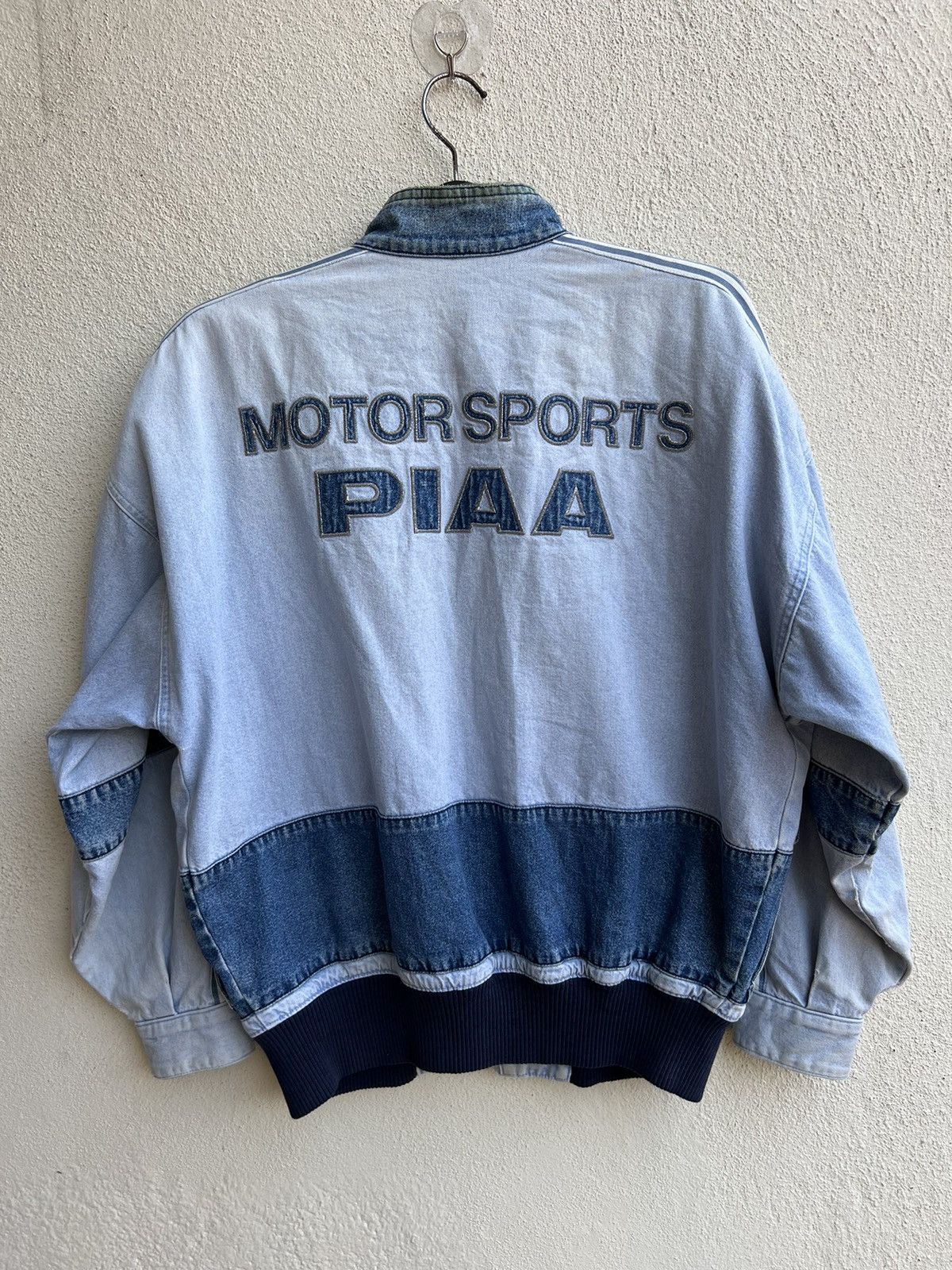 Vintage Vintage 90s PIAA Motorsports Fade Muddy Hybrid Bomber Jacket Size US XL / EU 56 / 4 - 15 Thumbnail