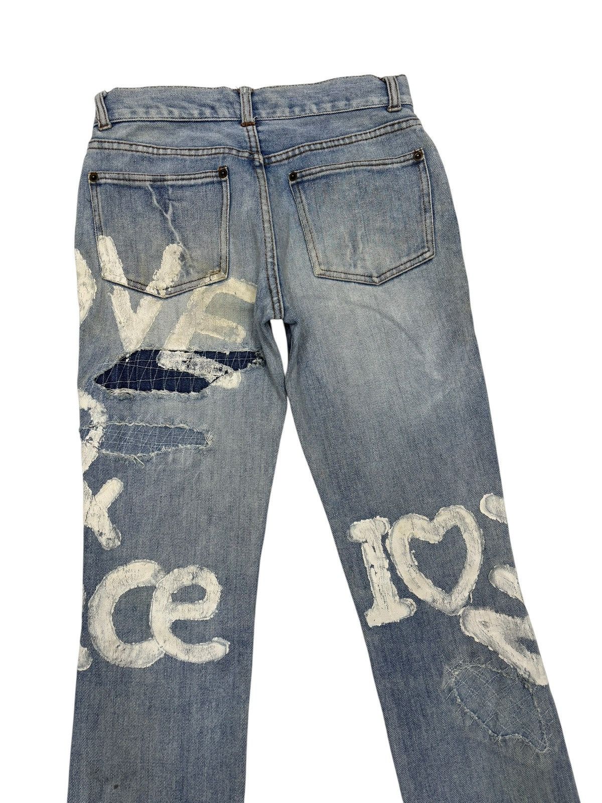 Kapital Love Peace Sashiko Boro Distressed Jeans Size 27" / US 4 / IT 40 - 6 Thumbnail