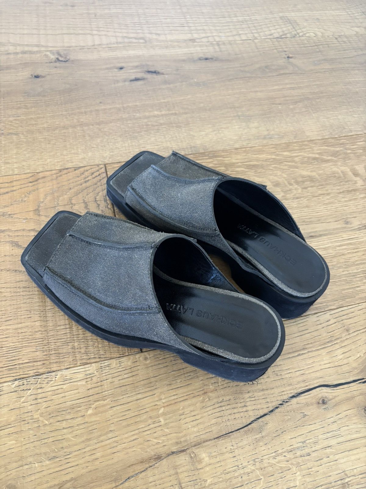 Eckhaus Latta Eckhaus Latta Grey Frame Sandals Size US 8 / IT 38 - 1 Thumbnail
