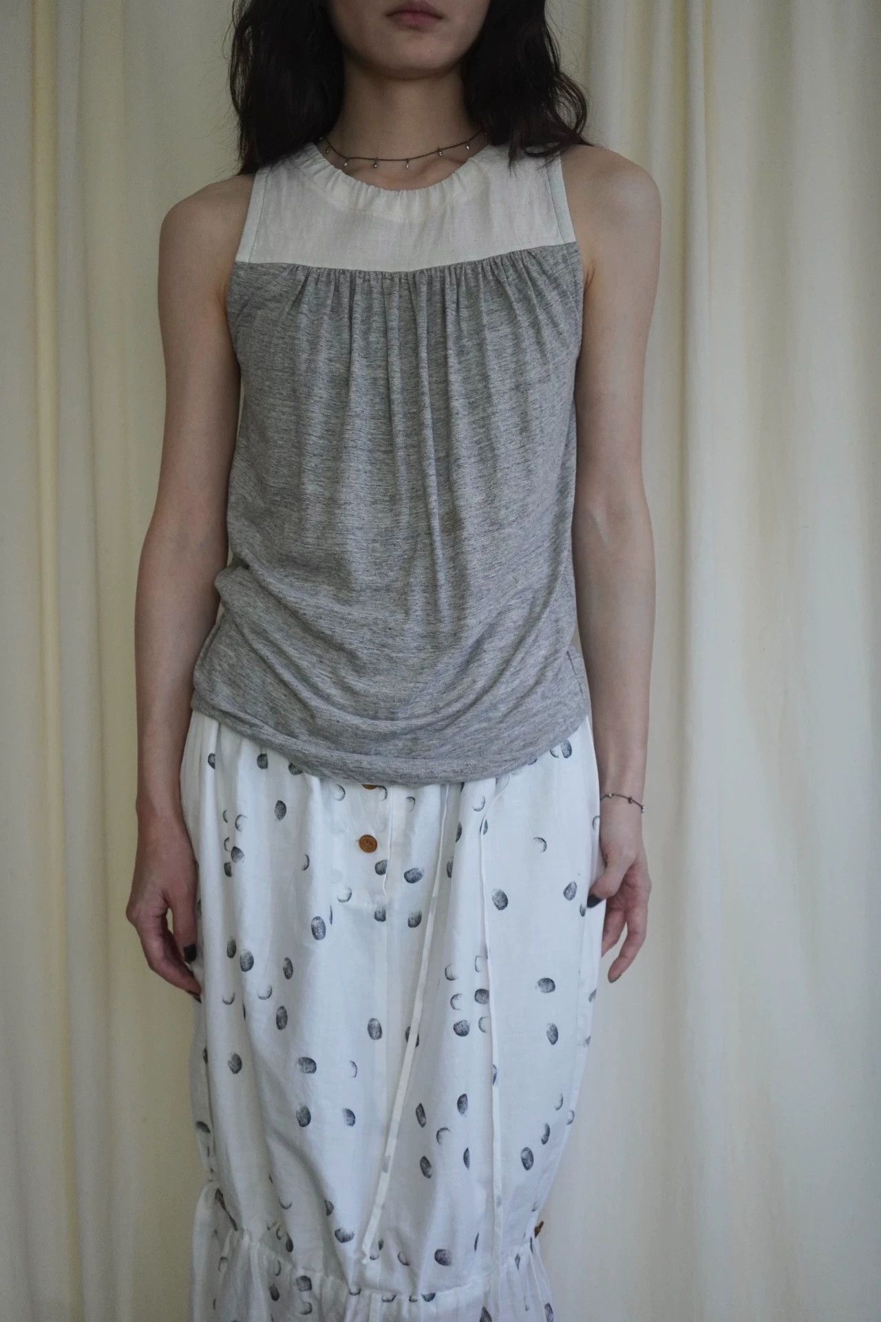 Dries Van Noten DVN 1990s Cotton-Linen Drawstring Pleated Vest Size S / US 4 / IT 40 - 9 Thumbnail