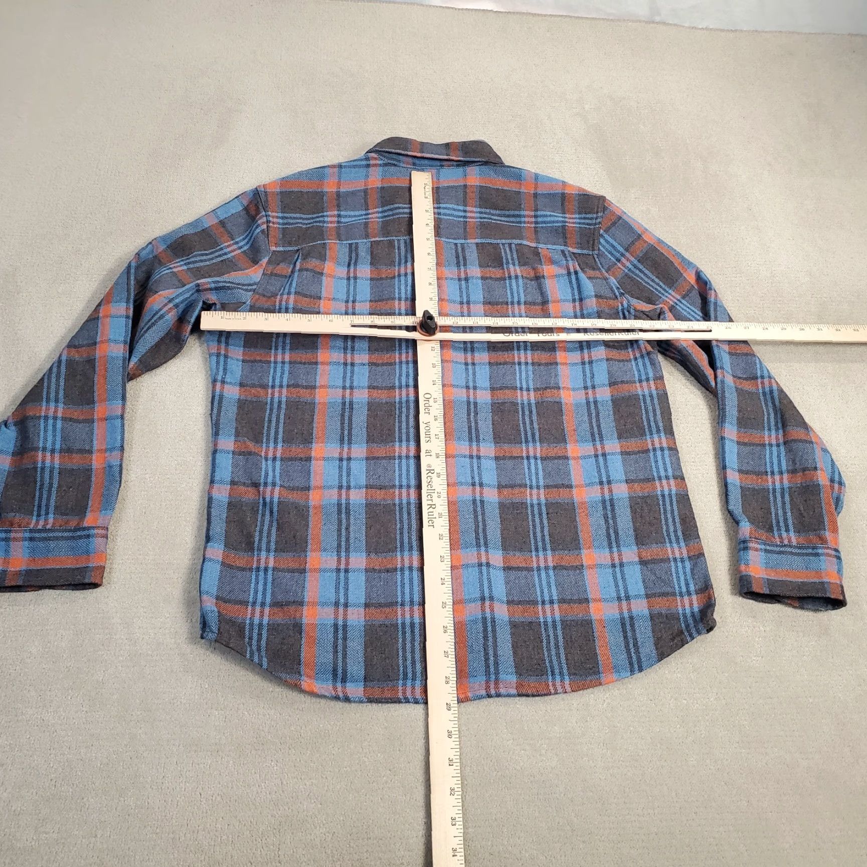 Prana PrAna Shirt Mens M Gray Blue Button Up Plaid Collared Long Sleeve Casual Outdoor Lightweight Regular Button-Down Size US M / EU 48-50 / 2 - 5 Thumbnail